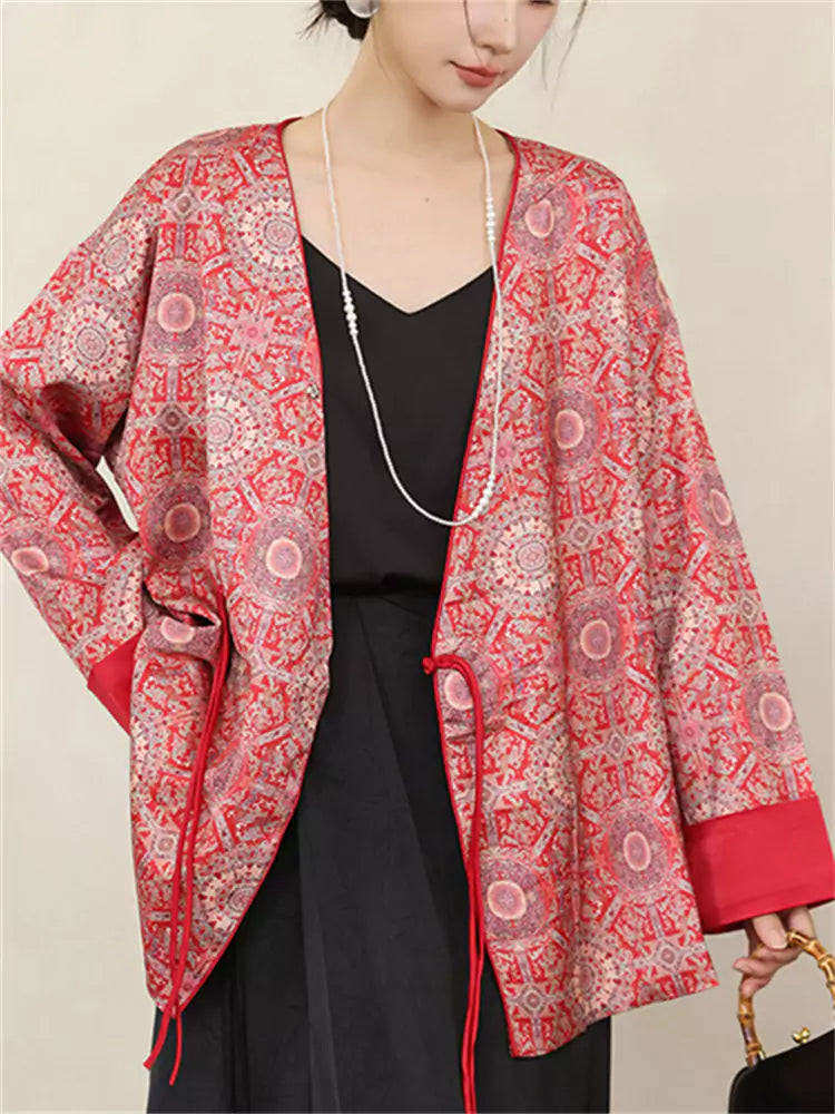 Elegant Silk Hanfu Coat with Modern Design