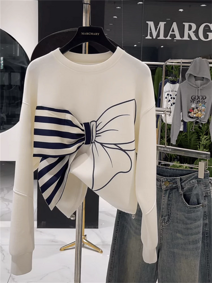 Sudadera oversize con diseño llamativo de mariposa para mujer