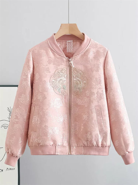 Chinese-Style Embroidered Short Jacket for Women
