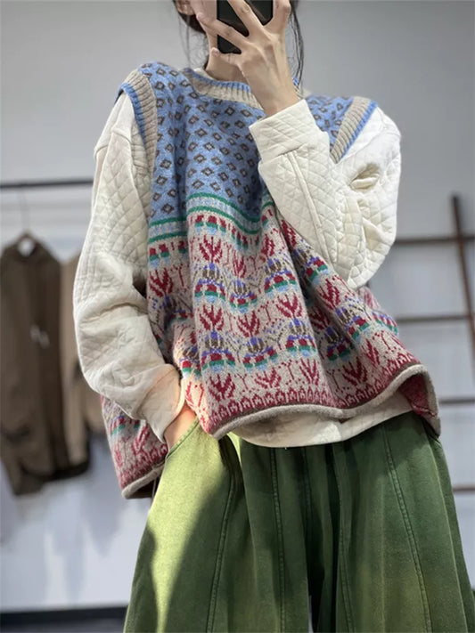Women's Retro Mori Style Knitted Vest
