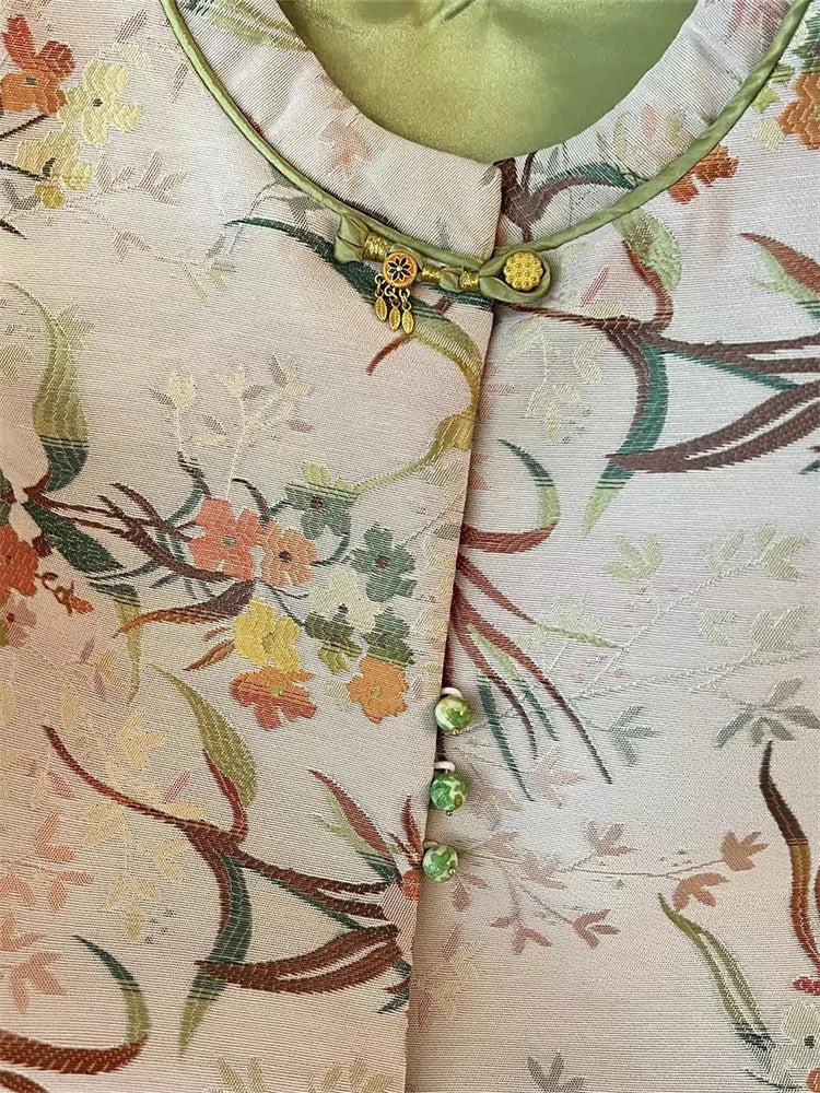 Trendige, floral bestickte Weste für Damen – Elegante neue Frühlingsweste im chinesischen Stil