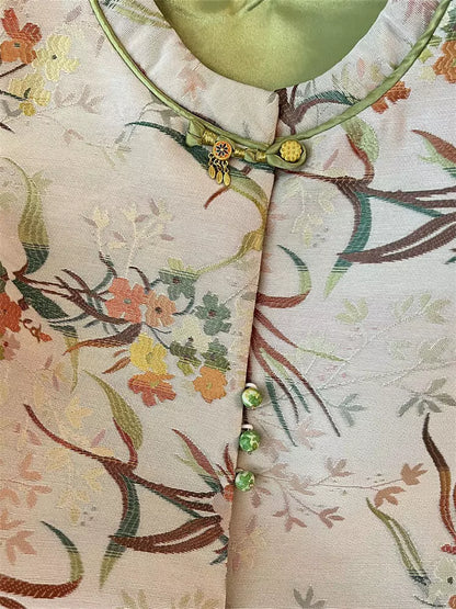 Trendige, floral bestickte Weste für Damen – Elegante neue Frühlingsweste im chinesischen Stil