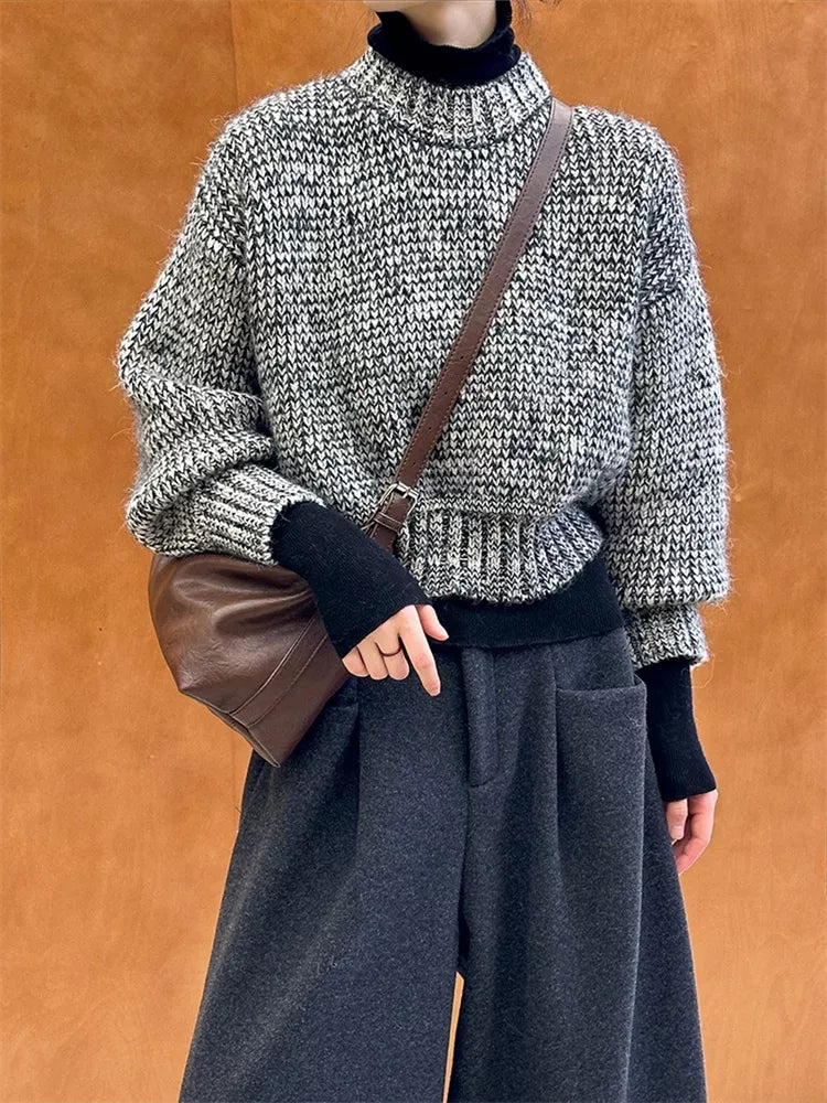 Textured Waist-Fit Short Knit Cardigan for Women