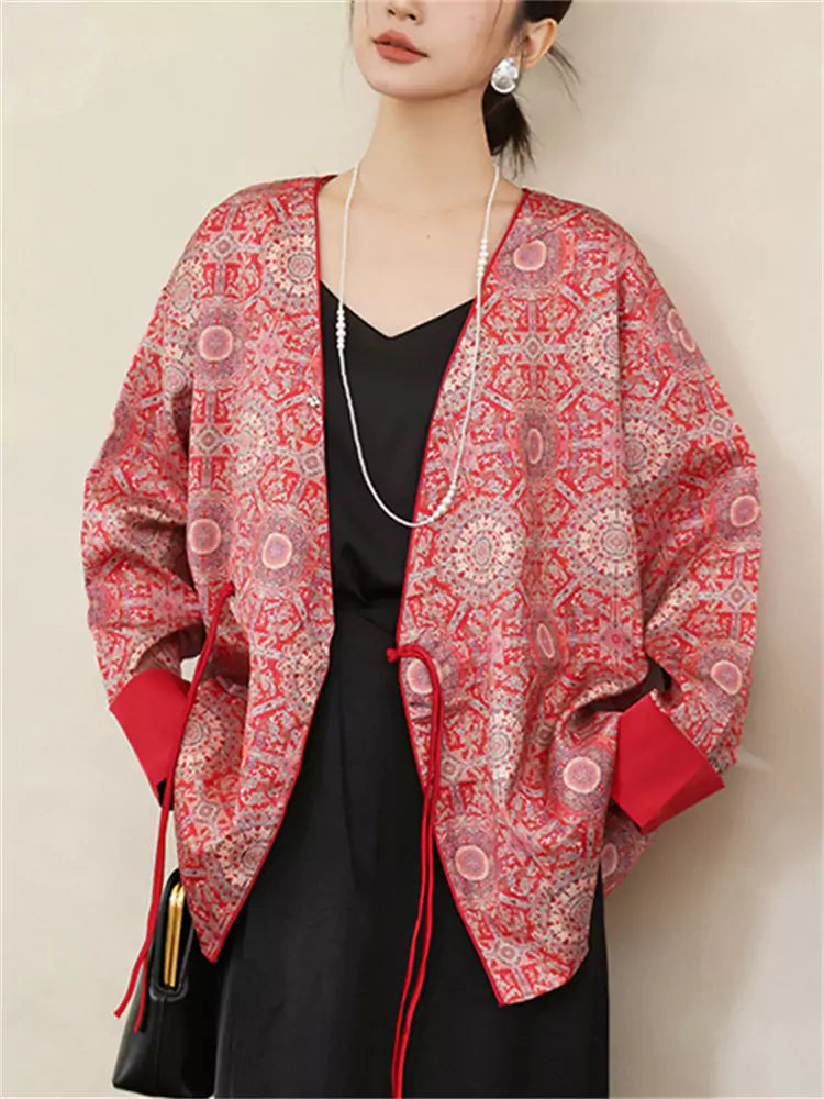 Elegant Silk Hanfu Coat with Modern Design