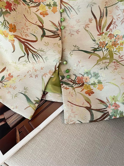 Trendige, floral bestickte Weste für Damen – Elegante neue Frühlingsweste im chinesischen Stil