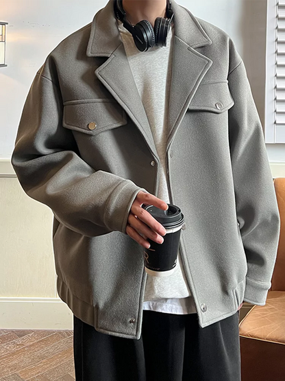 Chaqueta corta elegante de otoño de estilo británico para hombre