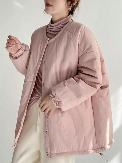 Senfgelbe, weiche und leichte Steppjacke für Damen