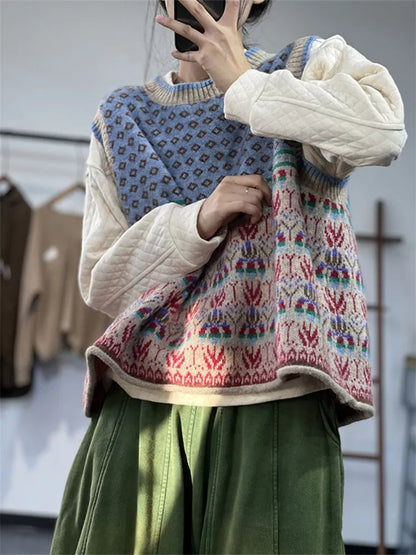 Women's Retro Mori Style Knitted Vest