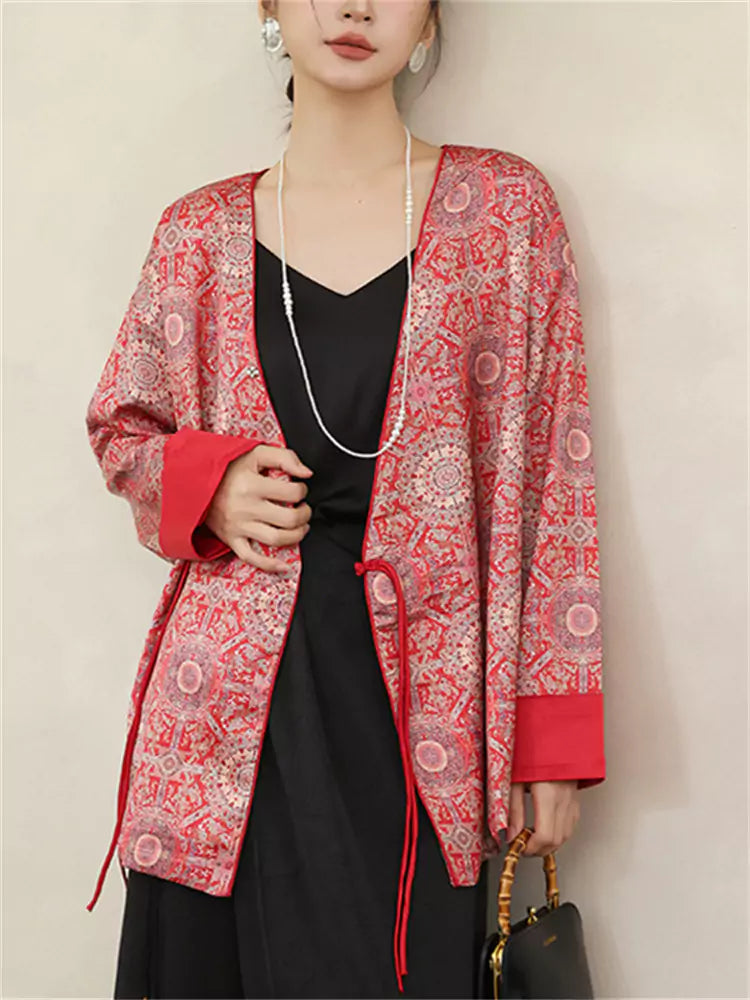 Elegant Silk Hanfu Coat with Modern Design