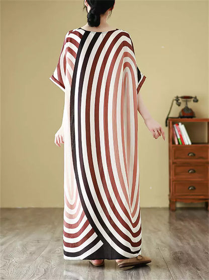 Strandkleid im Boho-Stil, Übergröße, Kurzarm, Übergröße