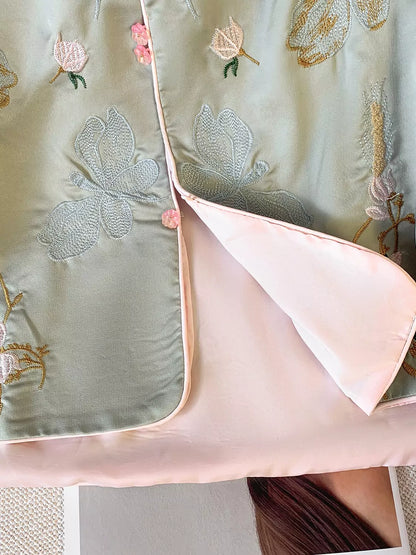 Neue, hochwertige, bestickte Weste im chinesischen Stil mit Stehkragen für Damen