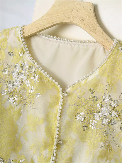 Modische, aufwendig bestickte Jacke im neuen chinesischen Stil für Damen