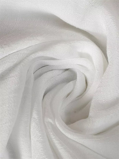 Asymmetrischer A-Linien-Midirock aus Baumwoll-Leinen-Mischgewebe mit Spitzenbesatz für Damen