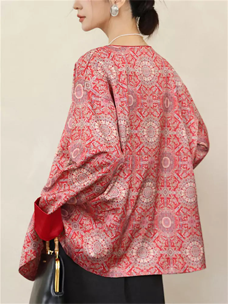 Elegant Silk Hanfu Coat with Modern Design