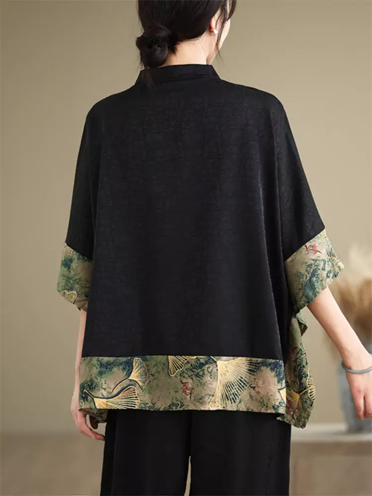 Fashionable Plus Size Xiangyun Silk Blouse for Women