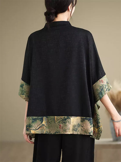 Modische Xiangyun-Seidenbluse in großen Größen für Damen