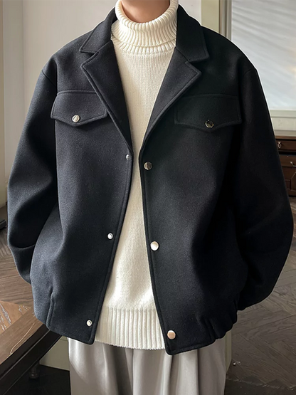 Chaqueta corta elegante de otoño de estilo británico para hombre