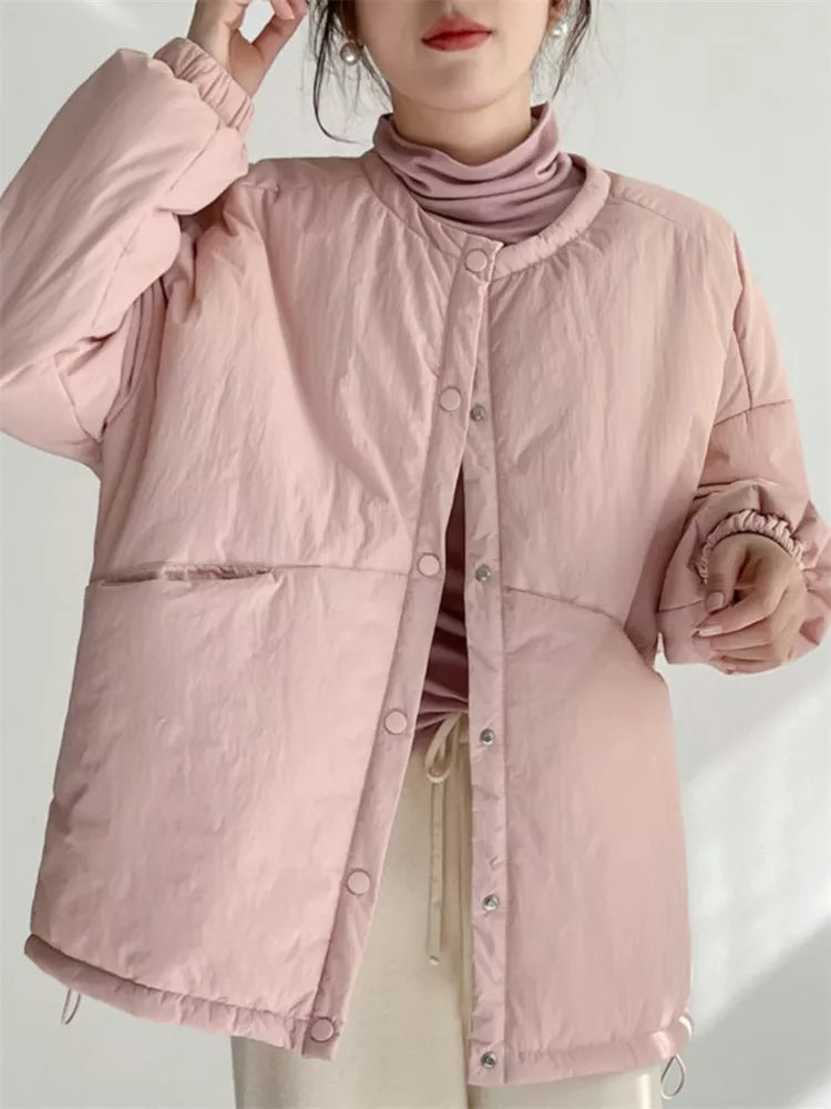 Schwarze, weiche und leichte Steppjacke für Damen