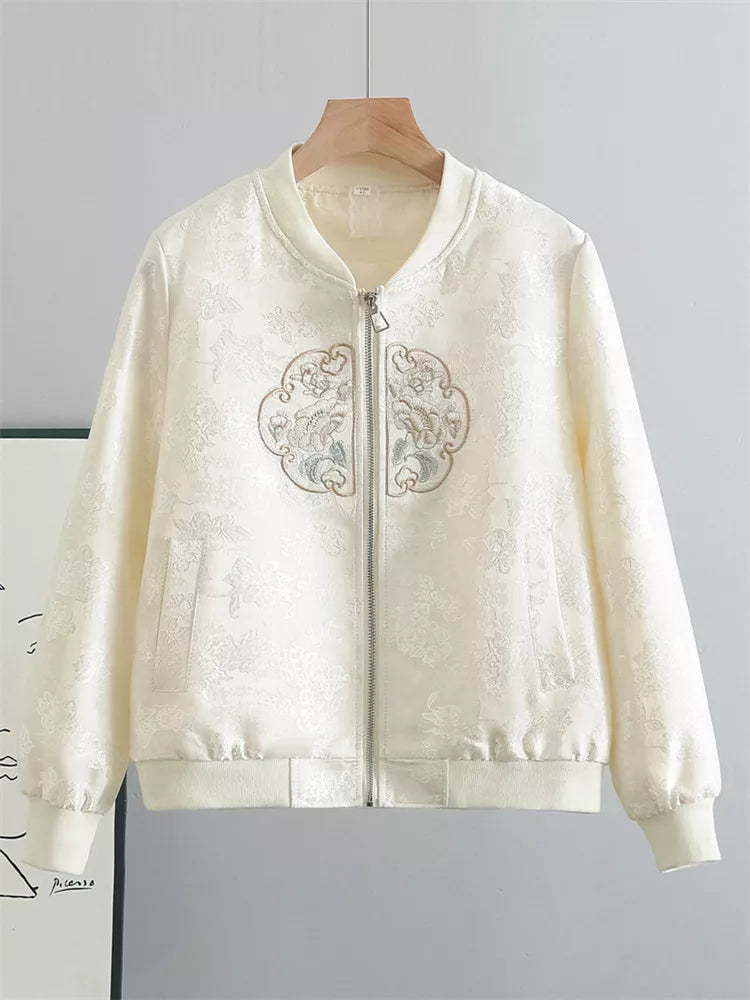 Chinese-Style Embroidered Short Jacket for Women