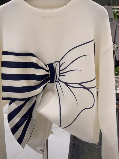 Sudadera oversize con diseño llamativo de mariposa para mujer