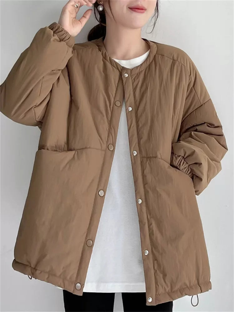 Schwarze, weiche und leichte Steppjacke für Damen