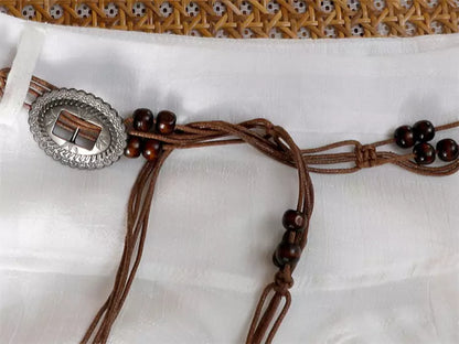 Asymmetrischer A-Linien-Midirock aus Baumwoll-Leinen-Mischgewebe mit Spitzenbesatz für Damen