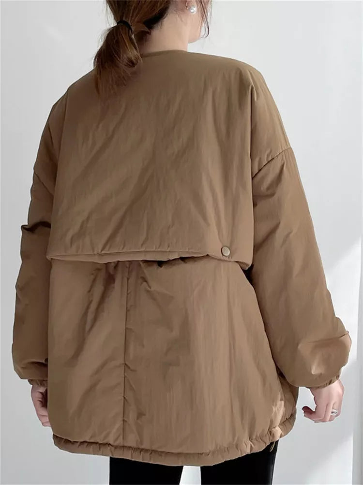 Schwarze, weiche und leichte Steppjacke für Damen