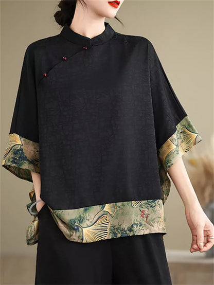 Modische Xiangyun-Seidenbluse in großen Größen für Damen