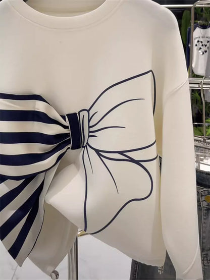 Sudadera oversize con diseño llamativo de mariposa para mujer