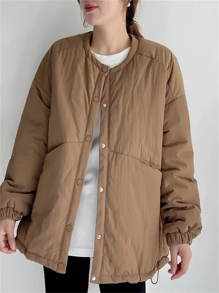 Schwarze, weiche und leichte Steppjacke für Damen