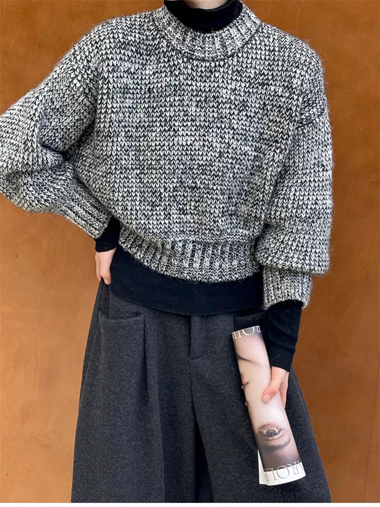 Textured Waist-Fit Short Knit Cardigan for Women