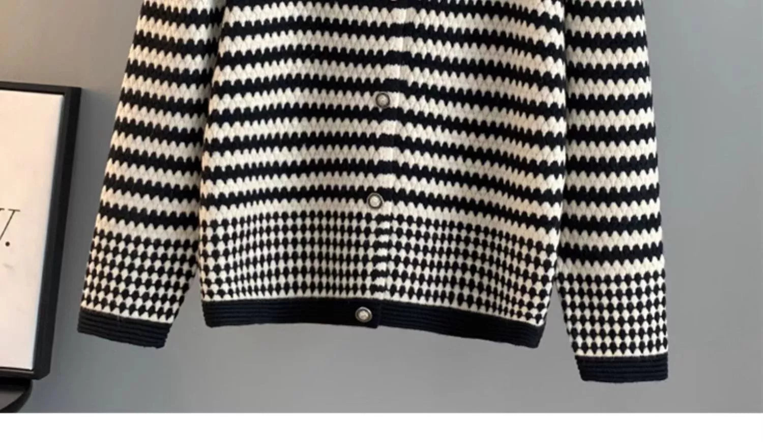 Striped Knit Cardigan for Women