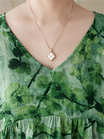 Sommerbluse für Damen aus Leinen mit V-Ausschnitt, Puppenkragen und langen Ärmeln, locker geschnitten, lässig und locker geschnitten