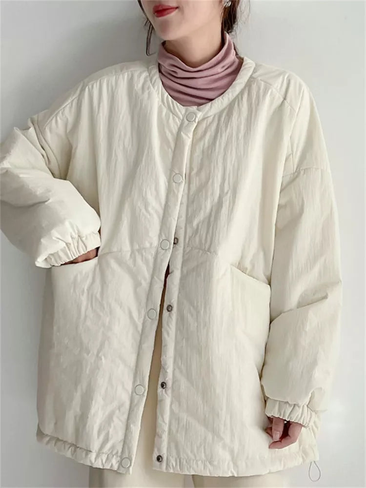 Schwarze, weiche und leichte Steppjacke für Damen