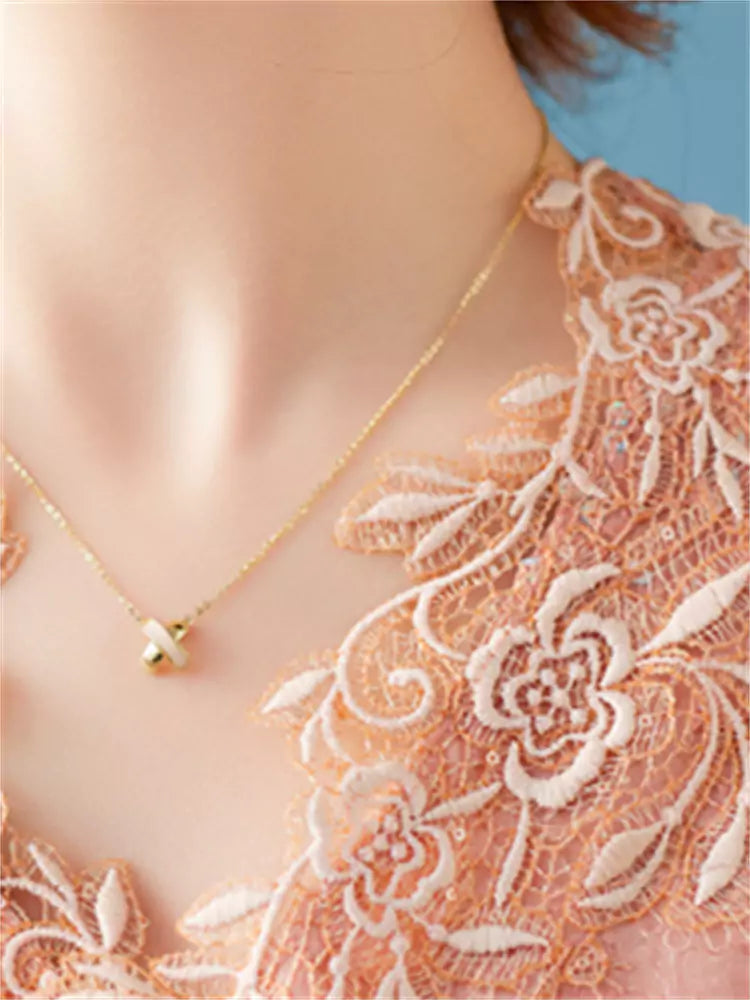 Elegant Half Sleeve Embroidery Lace Floral Chiffon Blouse  for Women