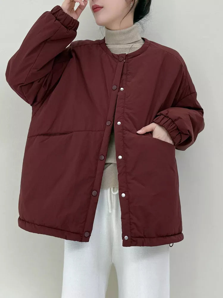 Schwarze, weiche und leichte Steppjacke für Damen