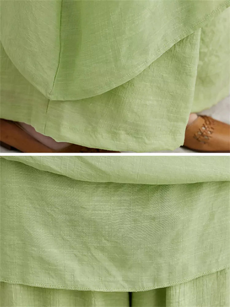 Women's Chinese Zen Meditation Outfit Cotton Linen Tai Chi Set with Buddhist-Inspired Design