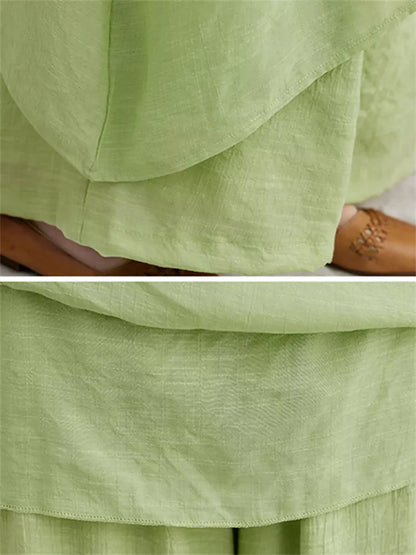 Conjunto de meditación zen china para mujer, de algodón y lino, con diseño de inspiración budista.