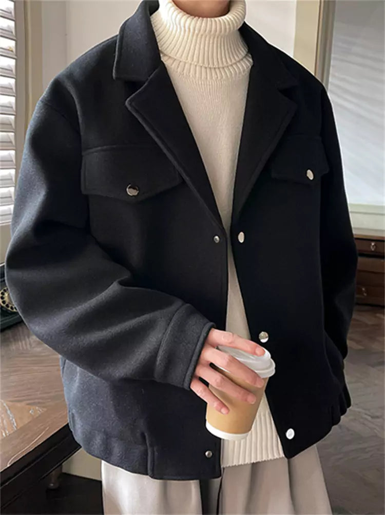 Chaqueta corta elegante de otoño de estilo británico para hombre