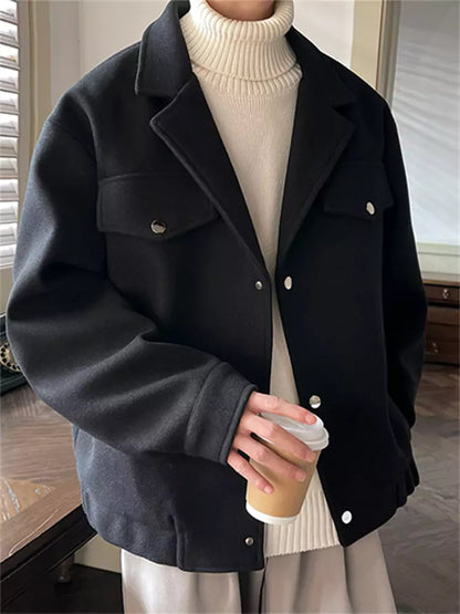 Chaqueta corta elegante de otoño de estilo británico para hombre