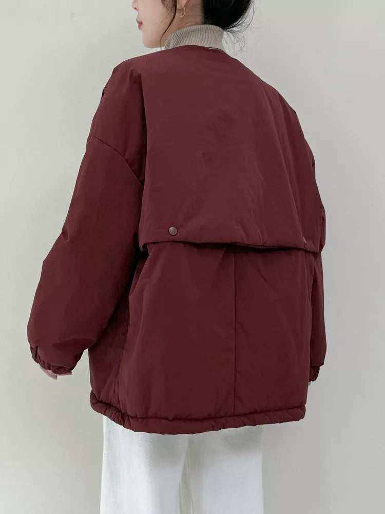 Schwarze, weiche und leichte Steppjacke für Damen