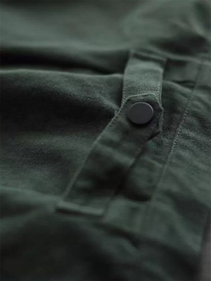 Chaqueta camisera elegante de talla grande con cuello y bolsillos grandes