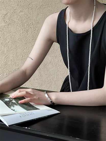 Lila minimalistisches, schickes, plissiertes Tanktop-Maxikleid in A-Linie