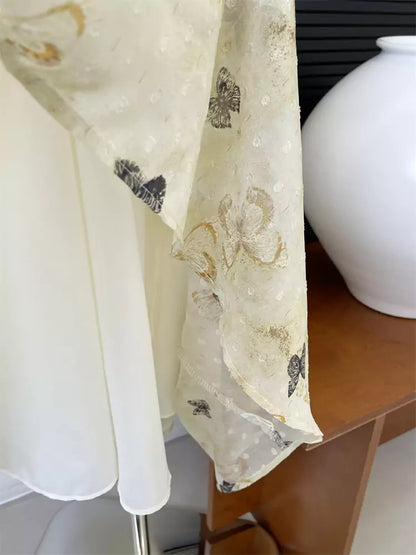 Elegantes Midikleid mit Vintage-Print, schmal geschnitten