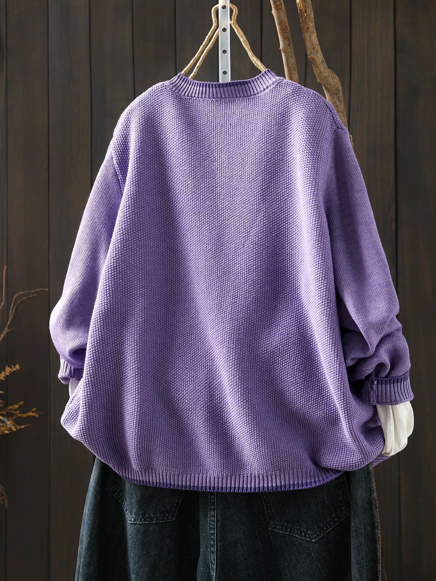 Waffle-Textured Knit Cardigan with Lace Pocket