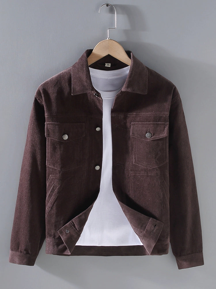 Chaqueta de pana de algodón para hombre