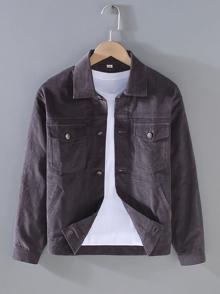 Chaqueta de pana de algodón para hombre