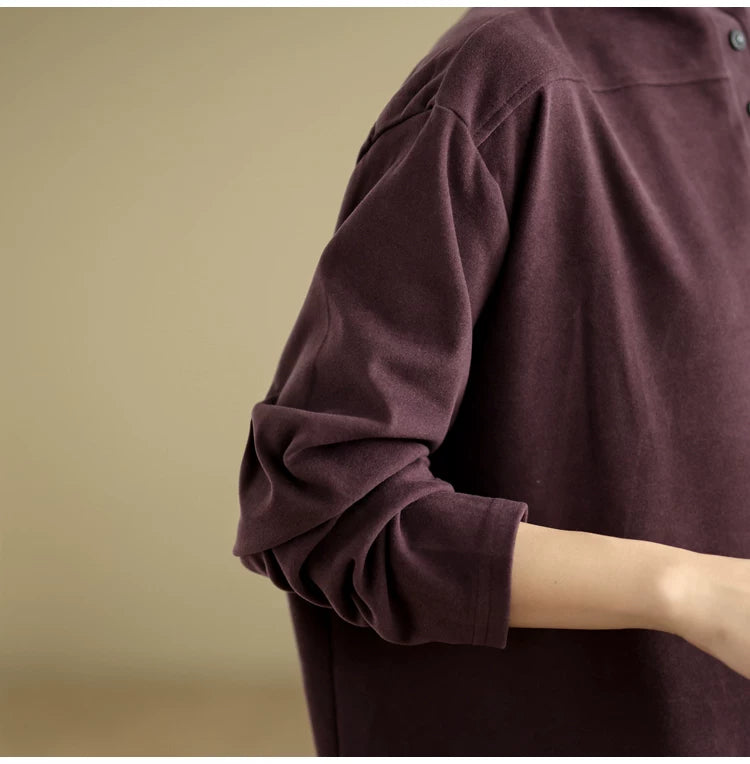 Relaxed Stand Collar Tunic