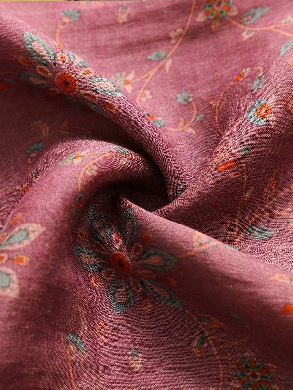 Floral Print Cotton Linen Half Sleeve Shirt
