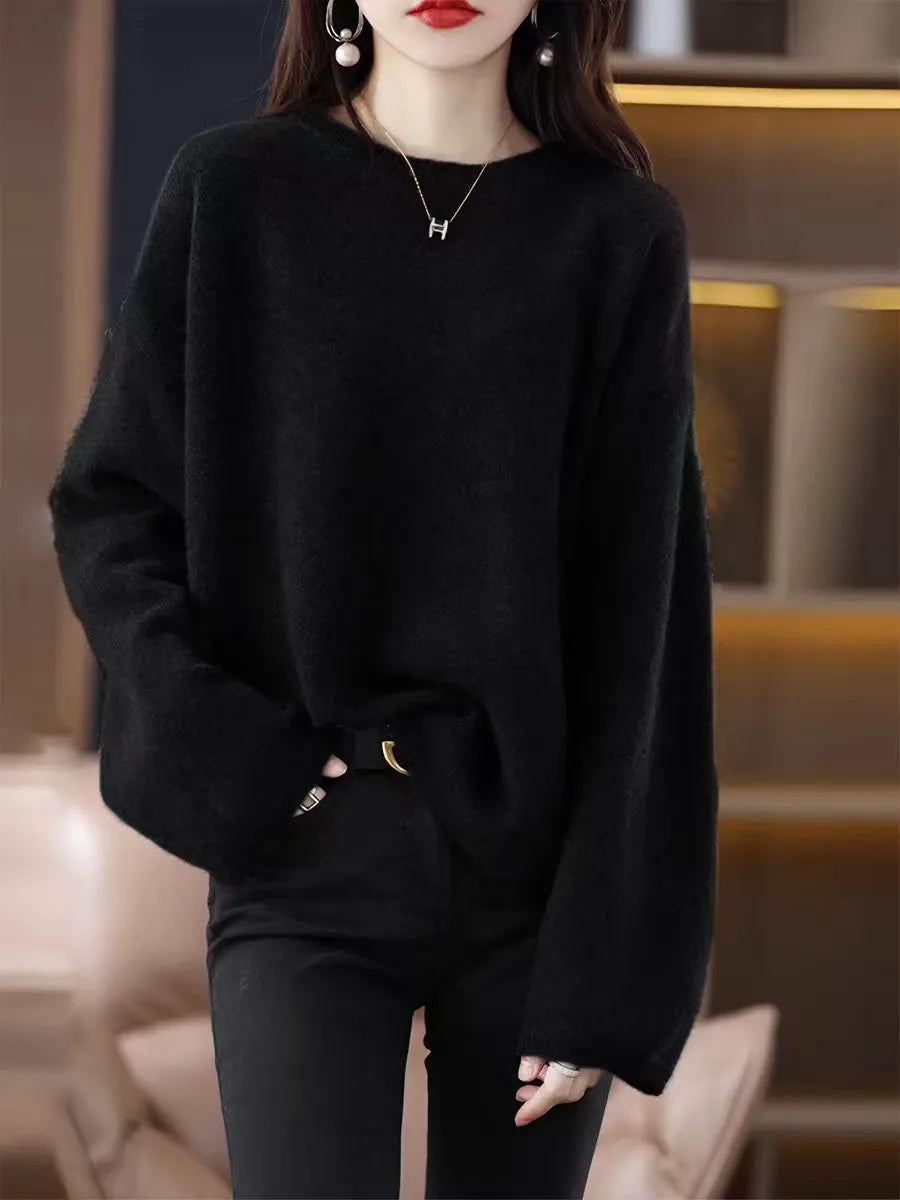 Oversized Drop-Shoulder Sweater in Soft Knit